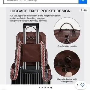 TVCDFG Leather Backpack Purse for Women Fashion Multipurpose Design Convertible Bags | Tvcdfg Leather Backpack Purse For Women Fashion  main image 4